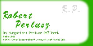 robert perlusz business card